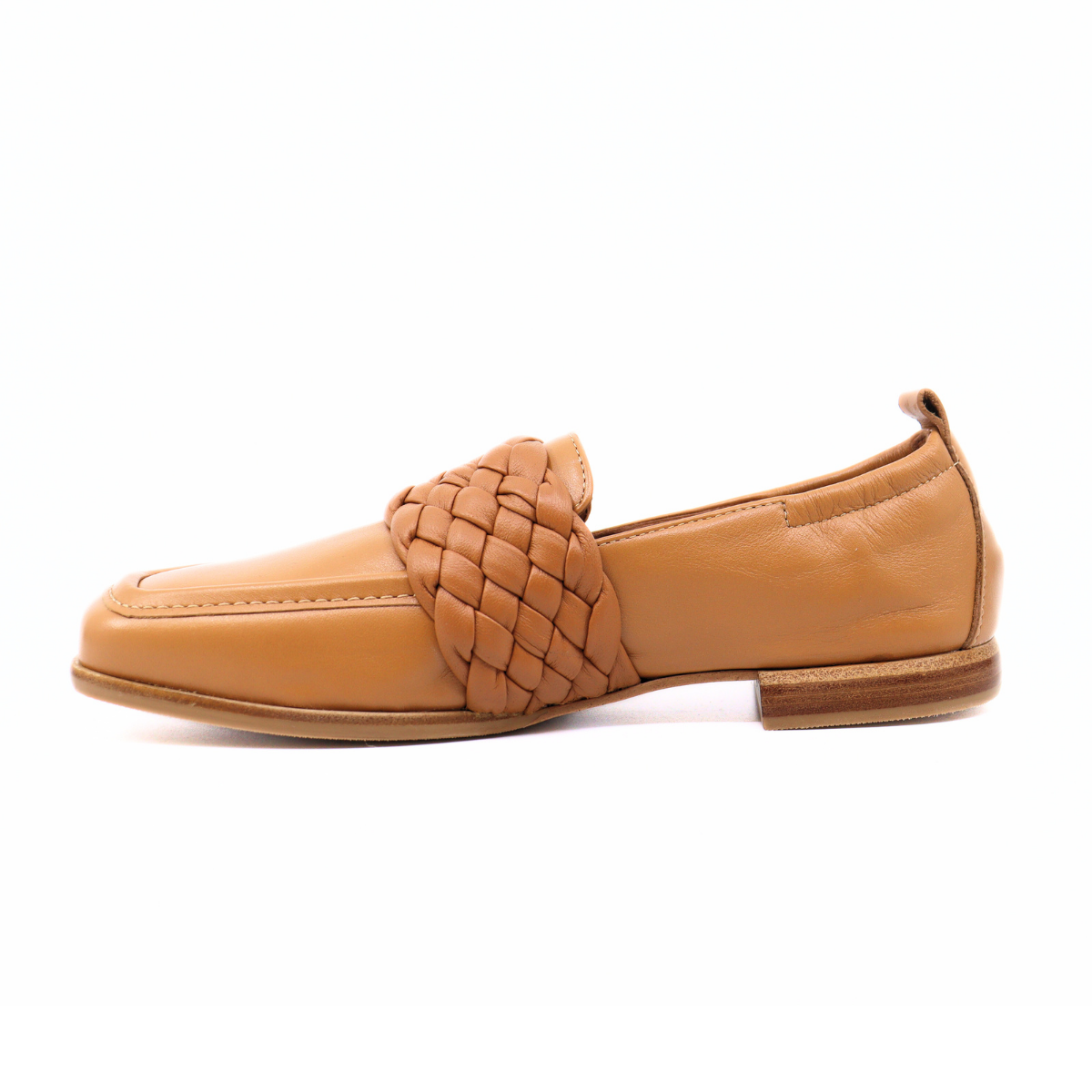 Lena Nature Cuir Tubular Women's Shoes Loafers Homers