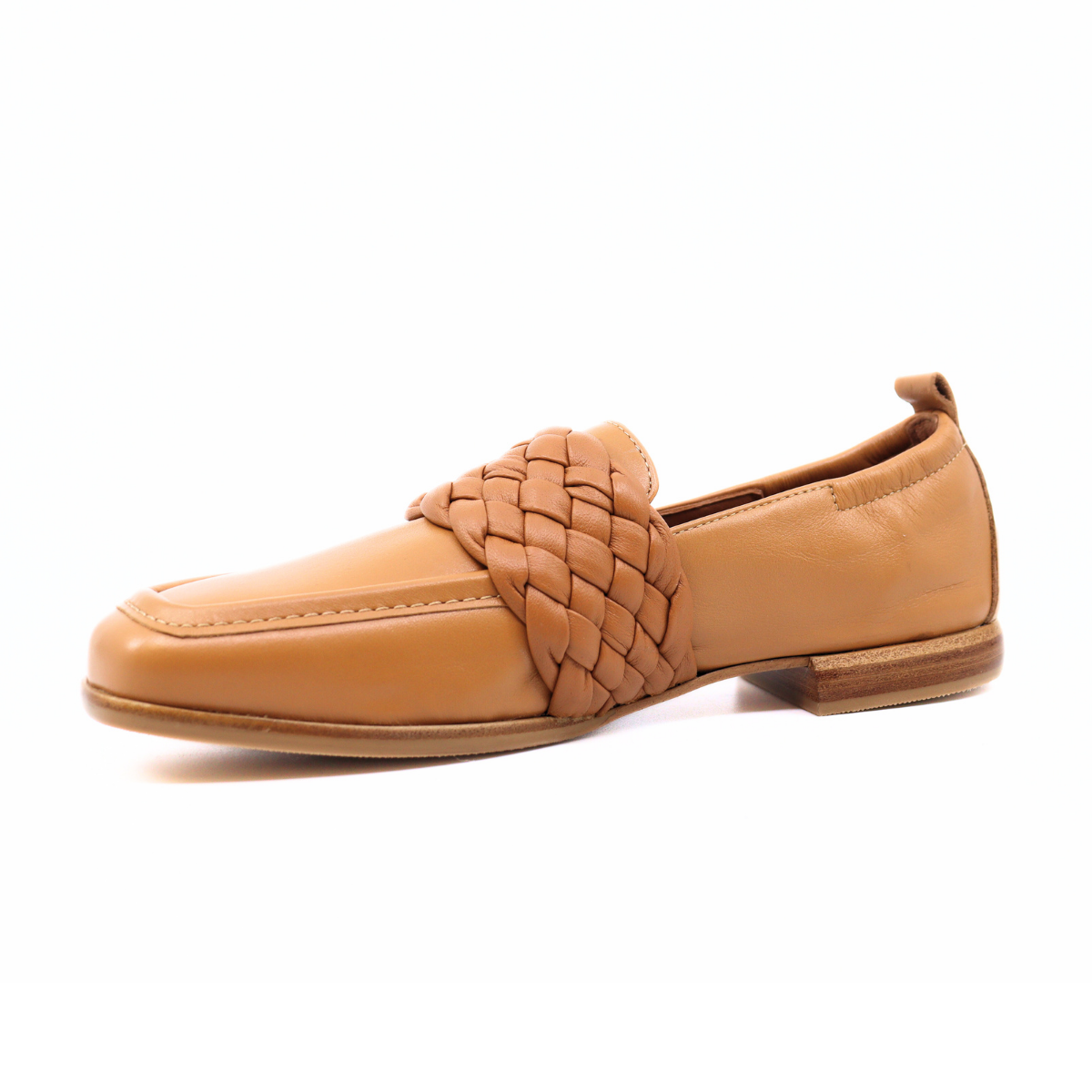 Lena Nature Cuir Tubular Women's Shoes Loafers Homers