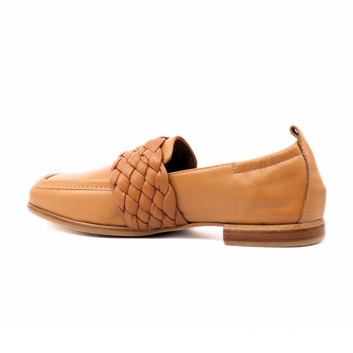 Lena Nature Cuir Tubular Women's Shoes Loafers Homers