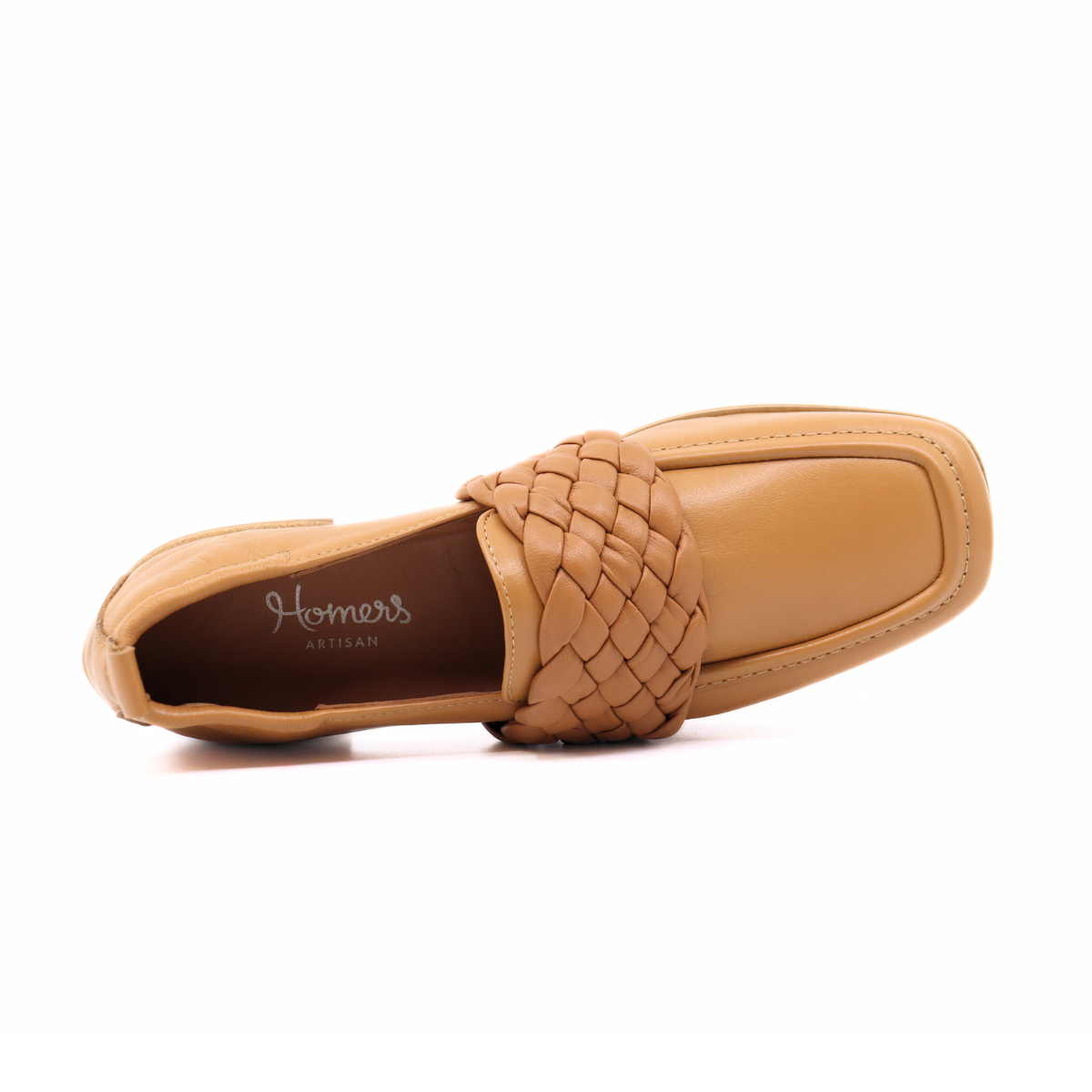 Lena Nature Cuir Tubular Women's Shoes Loafers Homers