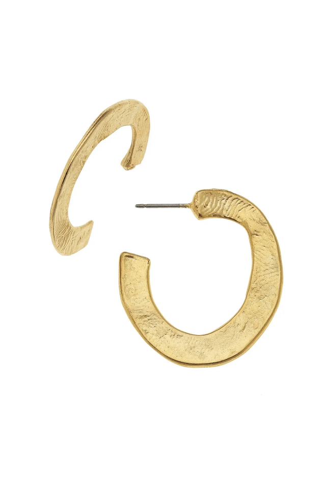 Hammered Hoops Gold Gifts + Accessories Jewelry Susan Shaw