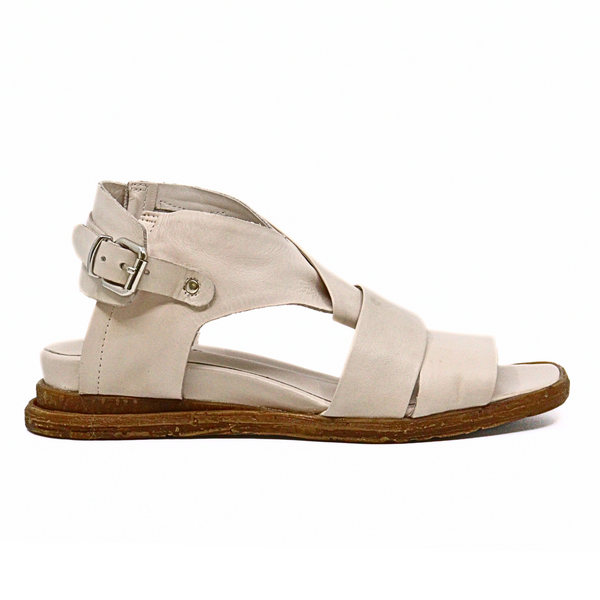 Women's leather sandal Cross & Band Softy Sandal Ivory by ALL BLACK