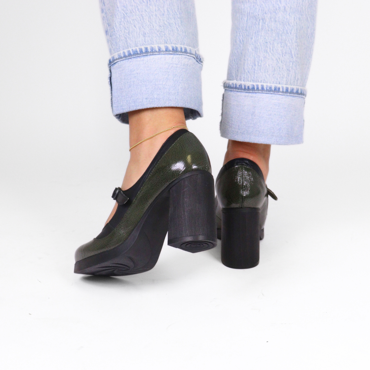 Seif Military Black Women's Shoes Heels Fly London