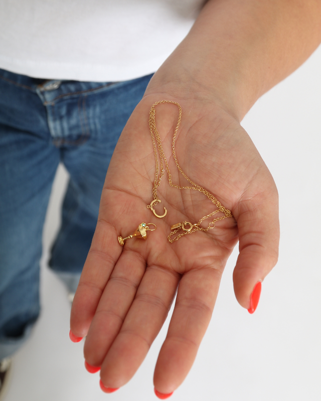 Charm Holder Cable Chain Gifts + Accessories Jewelry Jūratė Los Angeles