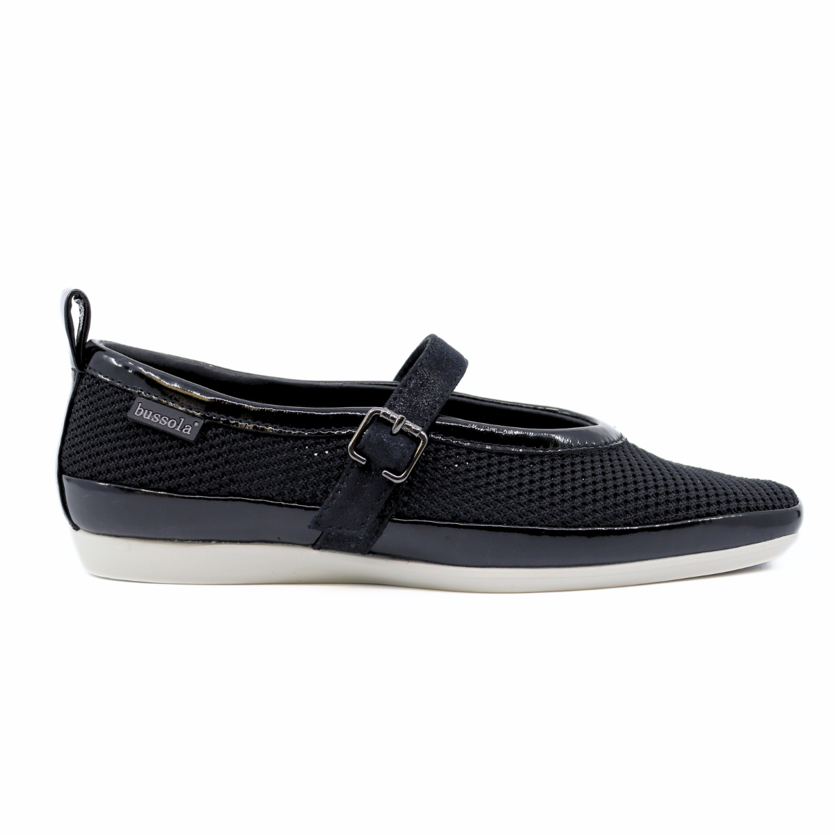 Vanya Nero Knit Mesh Women's Shoes Flats Bussola