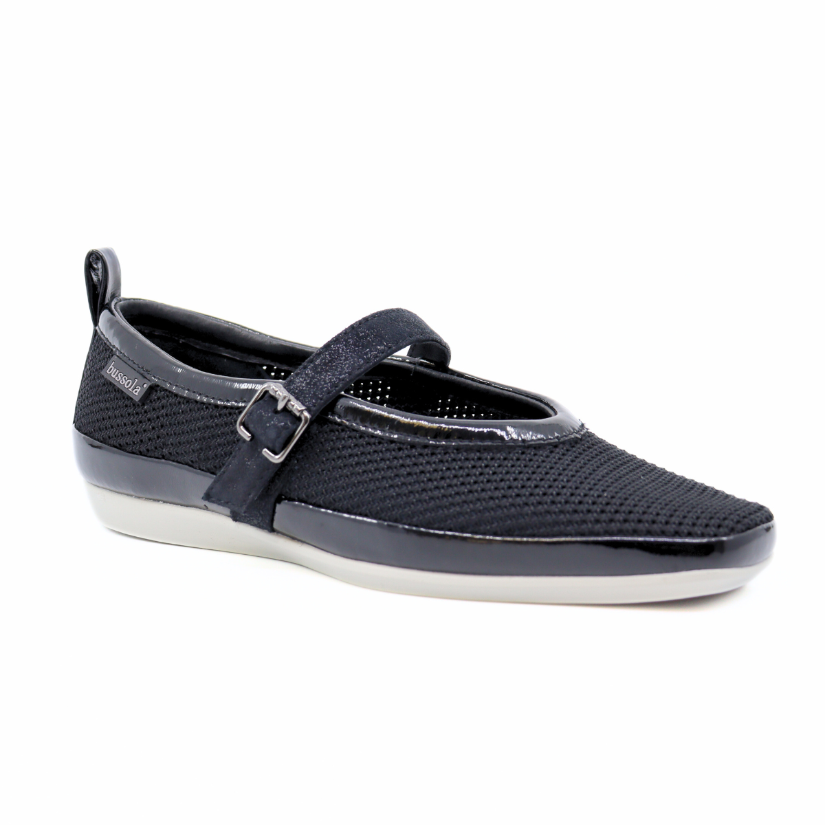 Vanya Nero Knit Mesh Women's Shoes Flats Bussola