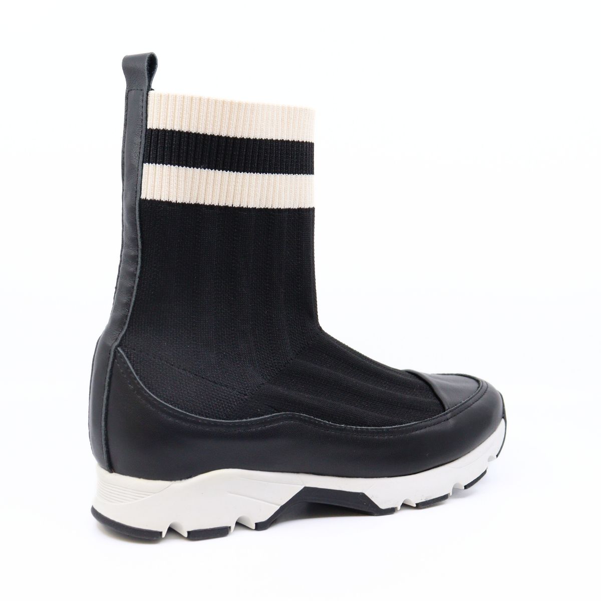 Stripey Sock Bootie Women's Boots All Black
