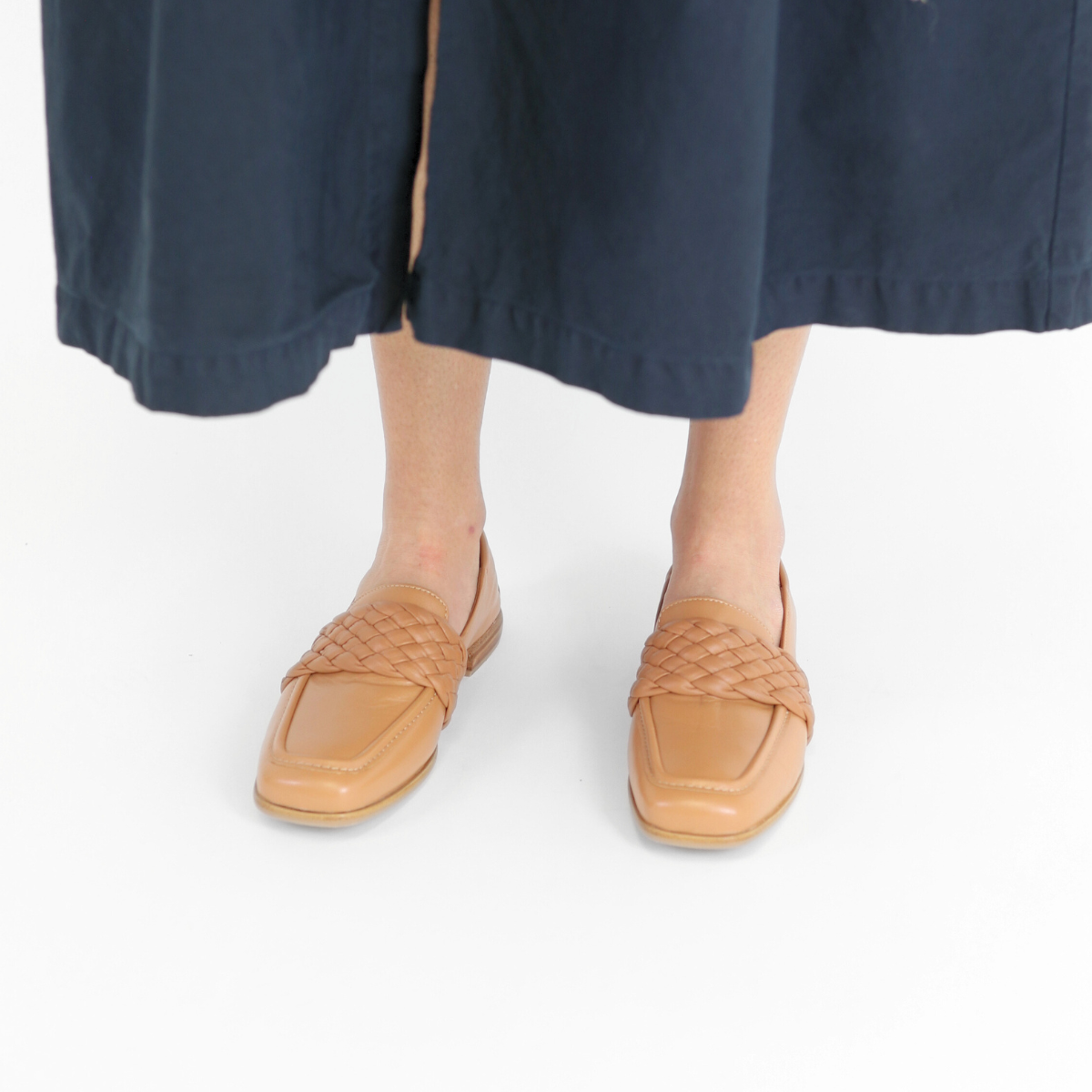 Lena Nature Cuir Tubular Women's Shoes Loafers Homers