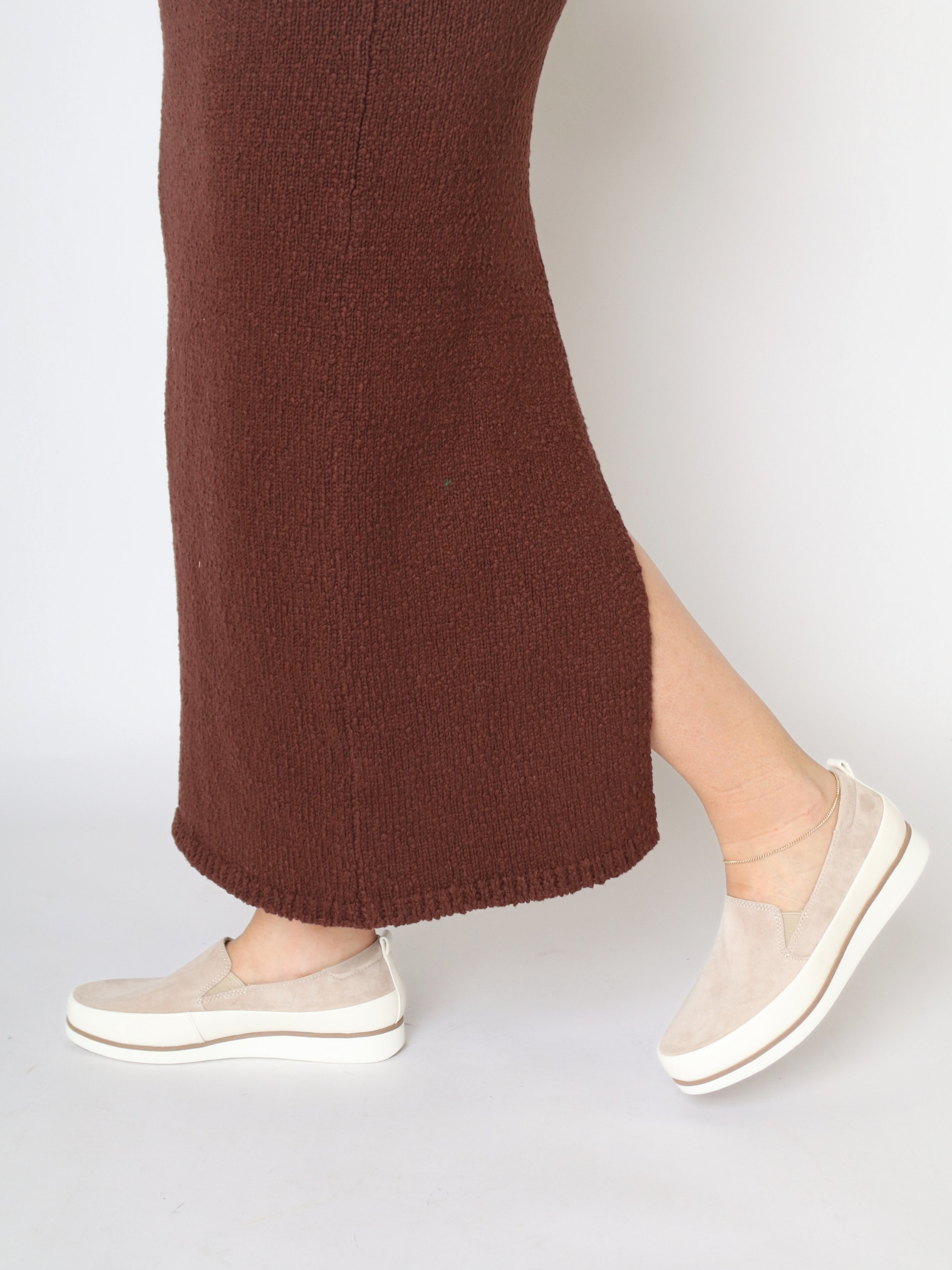 Kalani Neutral Suede Women's Shoes Bussola