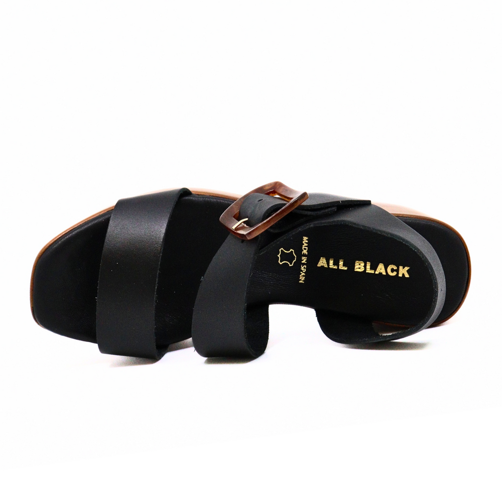 Women's platform sandal Con Clase Black by ALL BLACK