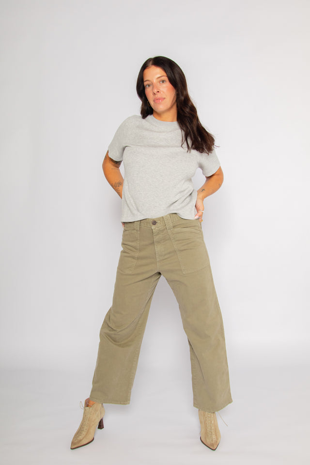 Gusset Cargo Pomonok Khaki Women's Bottoms Moussy Denim