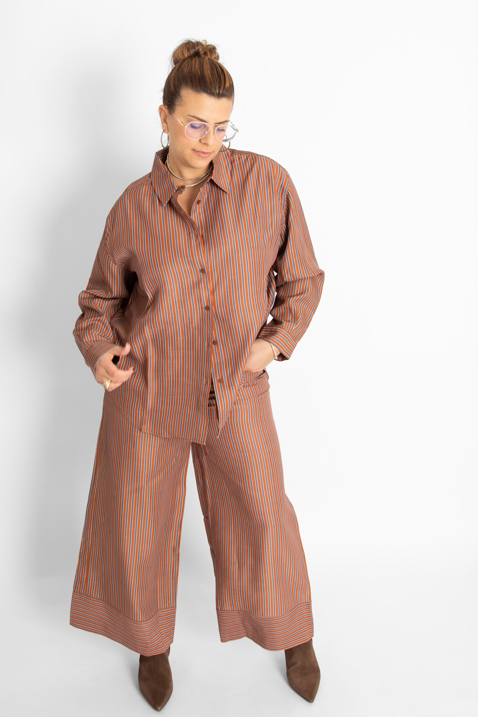 Striped Trouser MO6 Women's Bottoms The Tiny Big Sister