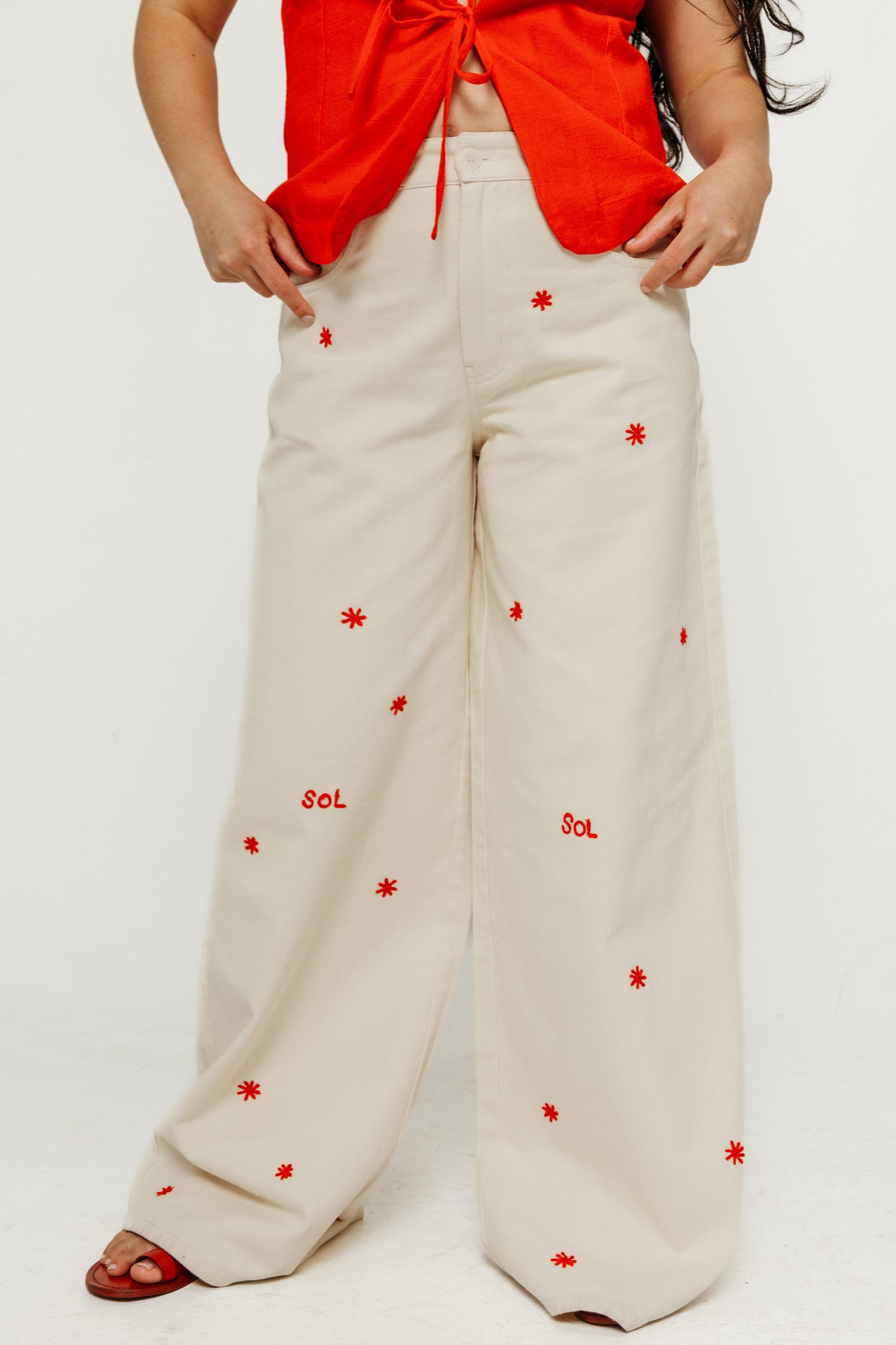 Sol Chain Hedda Pant Ecru Women's Bottoms Thinking Mu