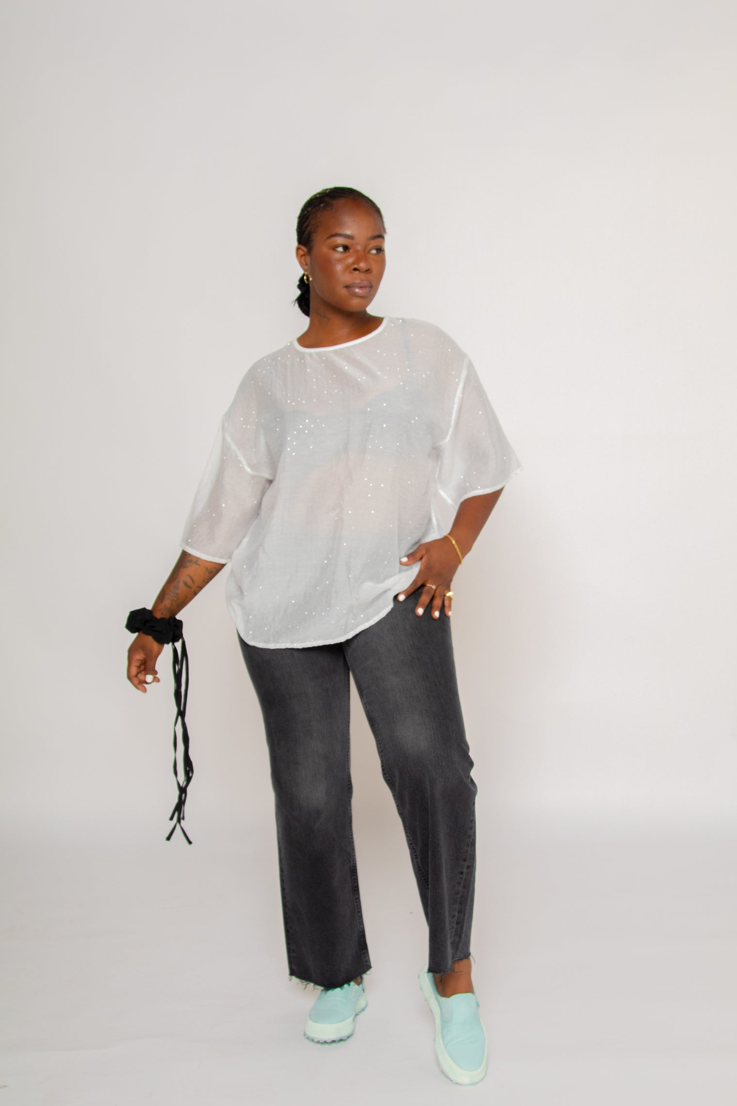 Ada Scrunchie Black Gifts + Accessories Hair Rita Row