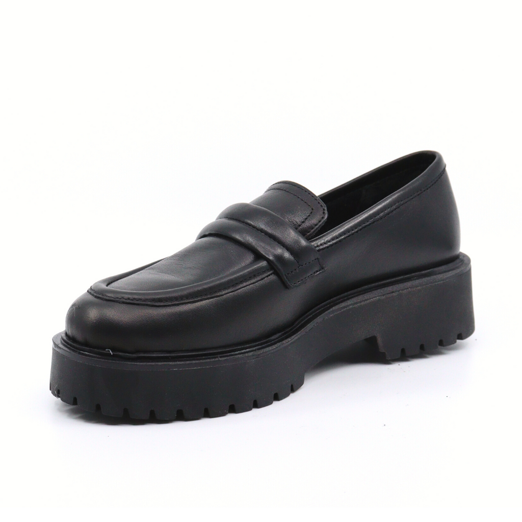 Women's kennedy black leather loafer by Atelier