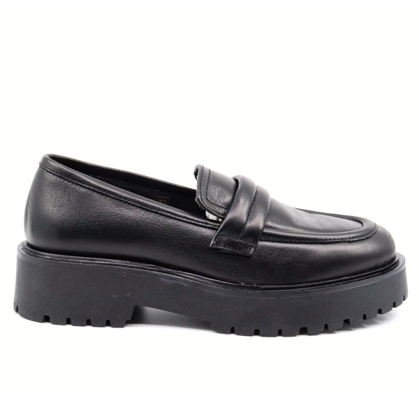 Women's kennedy black leather loafer by Atelier