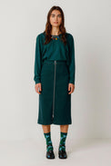 Dota Skirt Dark Green Women's Bottoms Skirt SKFK    