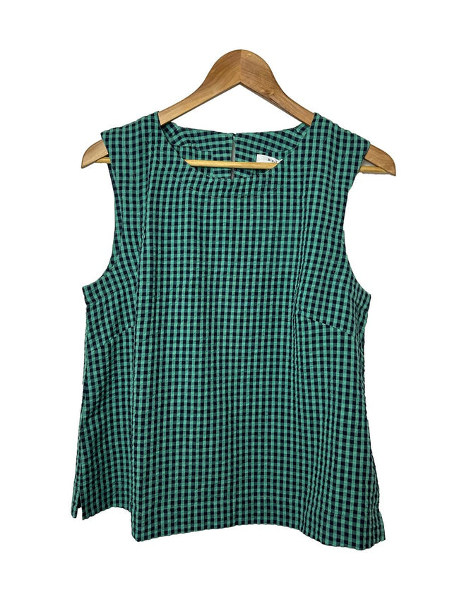 Pippa Sleeveless Top Gingham Women's Tops Bibico