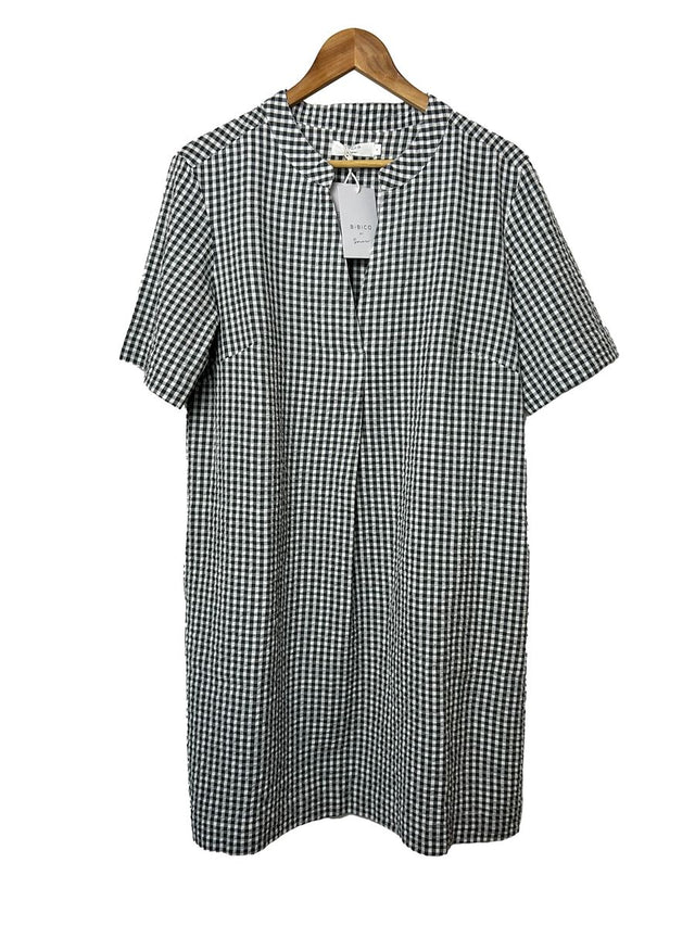 Wren Dress Dove Grey Check Women's Dresses Bibico