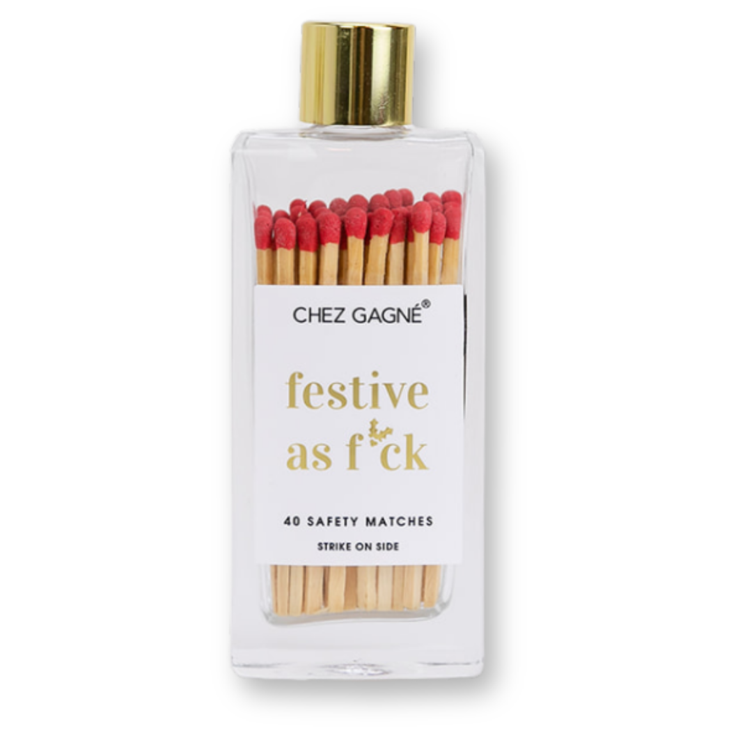 Festive As Fuck Matches Red Gifts + Accessories Chez Gagné