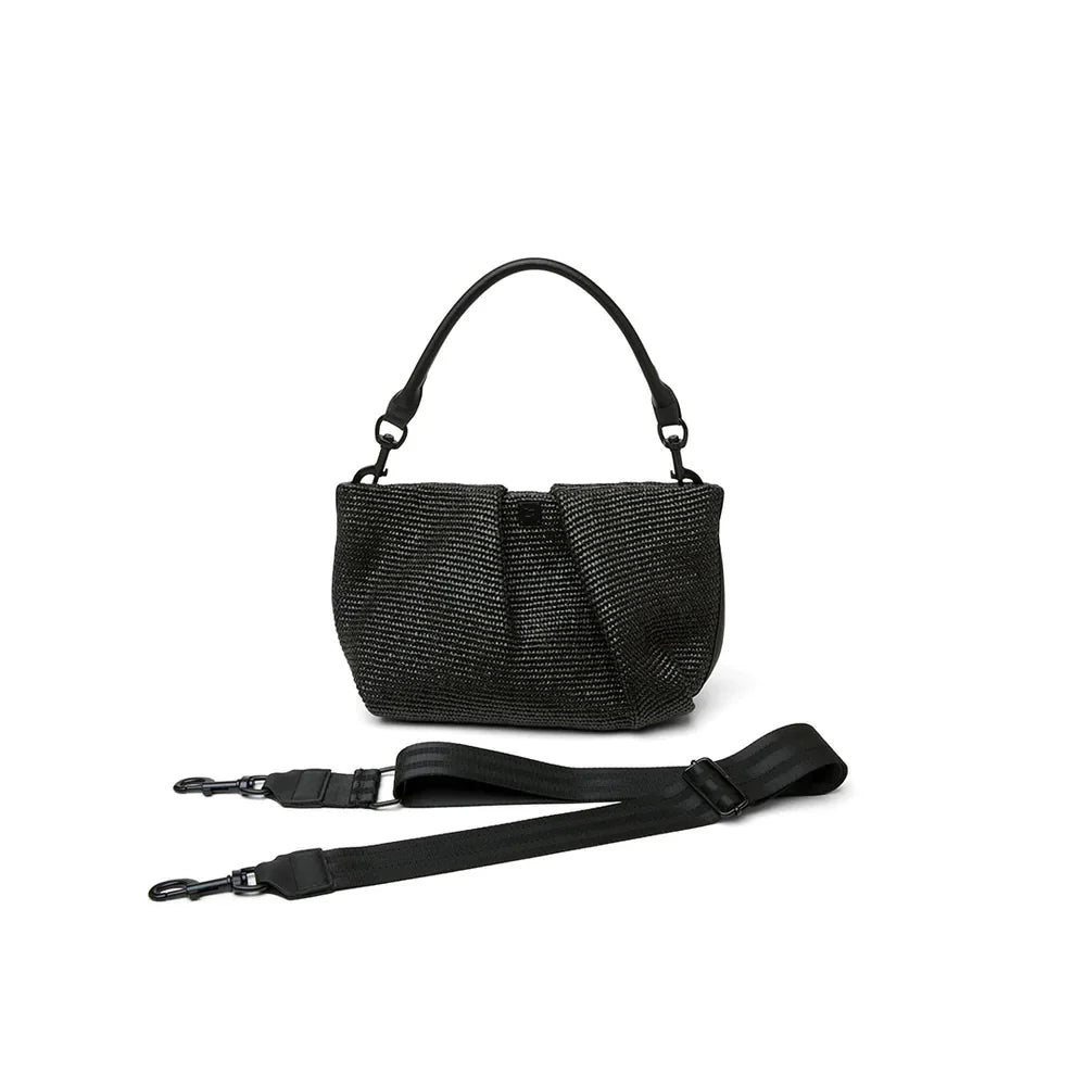 Savannah Black Braided Luxe Gifts + Accessories Bags Think Royln