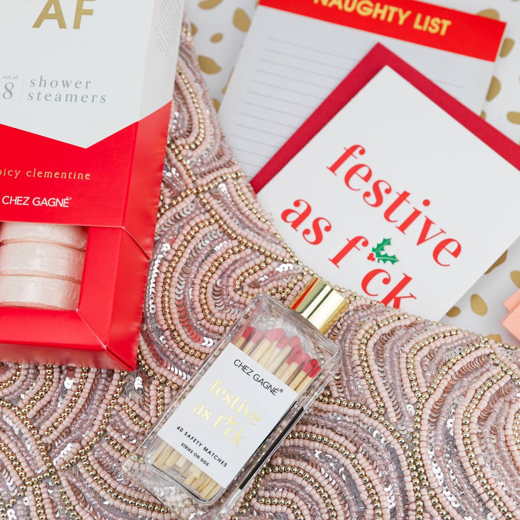 Festive As Fuck Matches Red Gifts + Accessories Chez Gagné
