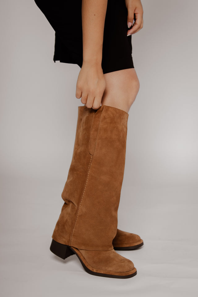 Hangover Taupe Women's Boots Heels All Black