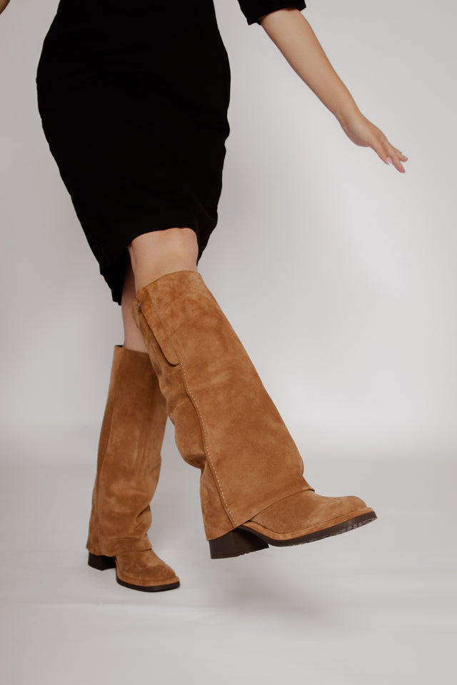 Hangover Taupe Women's Boots Heels All Black