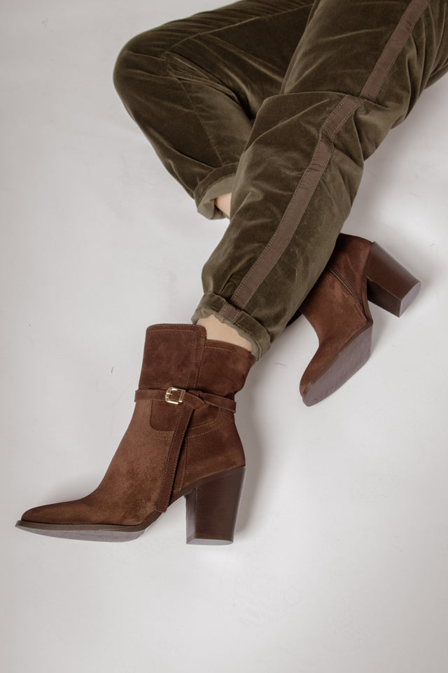 Calista Chocolate Women's Boots Heels Ateliers