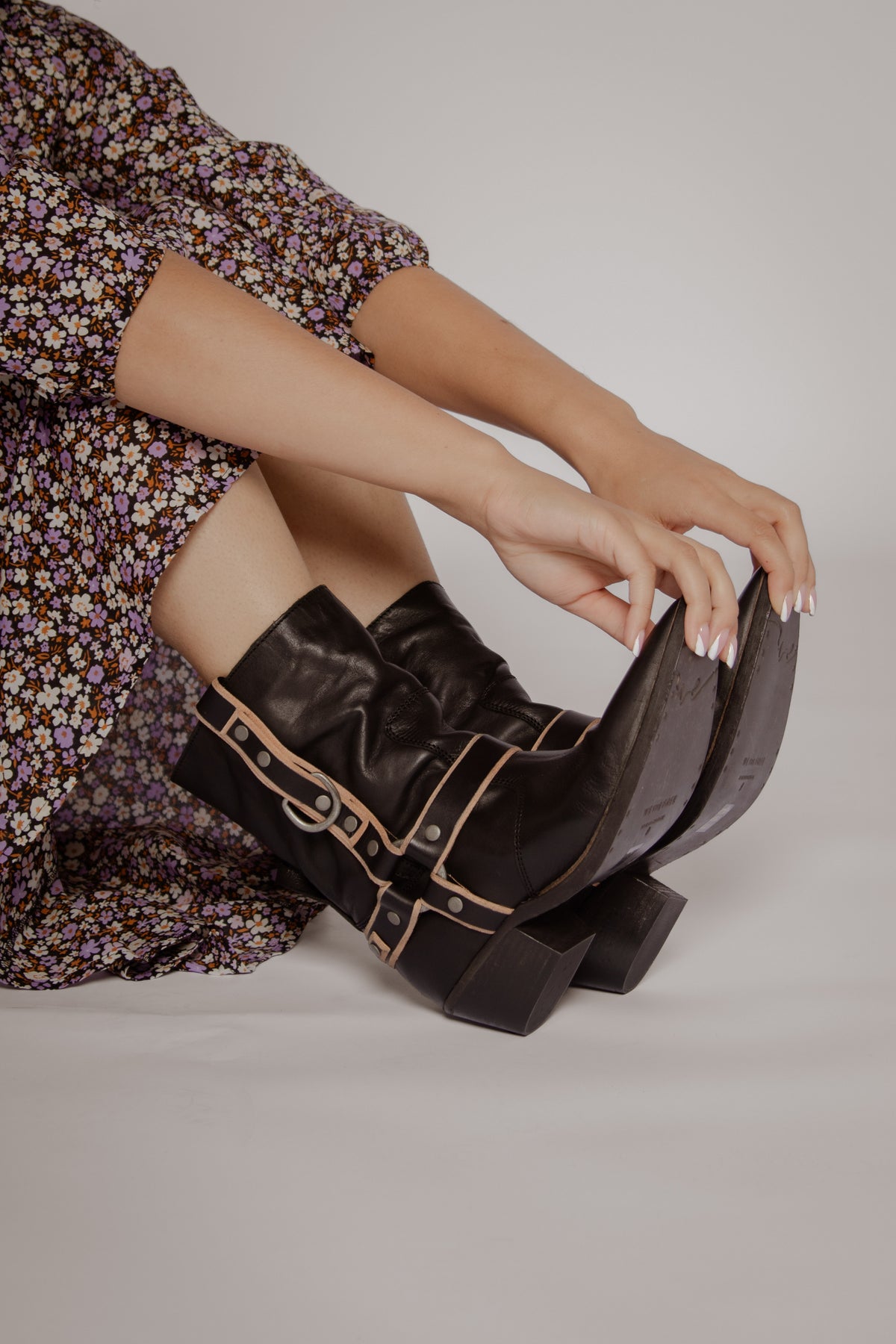 We The Free Abroad Harness Boot Black Women's Boots Free People