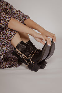 We The Free Abroad Harness Boot Black Women's Boots Free People