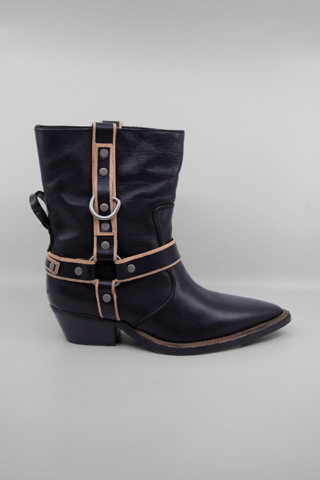 We The Free Abroad Harness Boot Black Women's Boots Free People