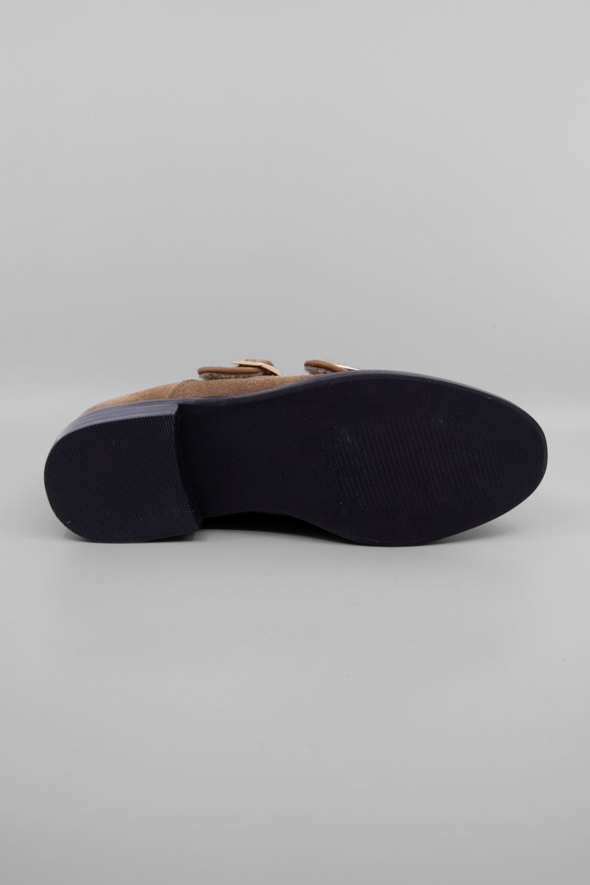 Wide Belt Guy Camel Women's Shoes Loafers All Black