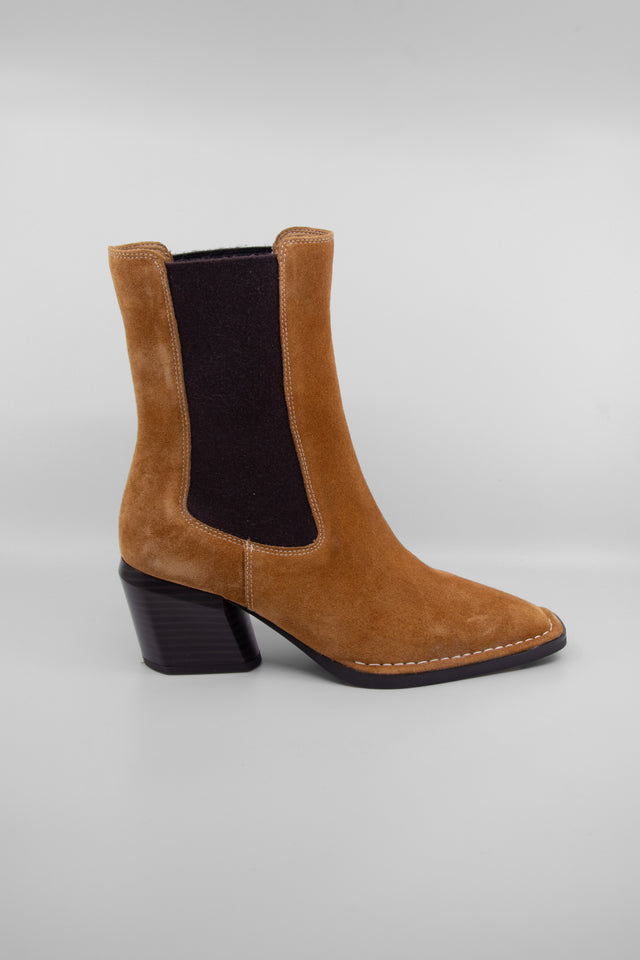 Jane Cognac Women's Boots Heels Antelope