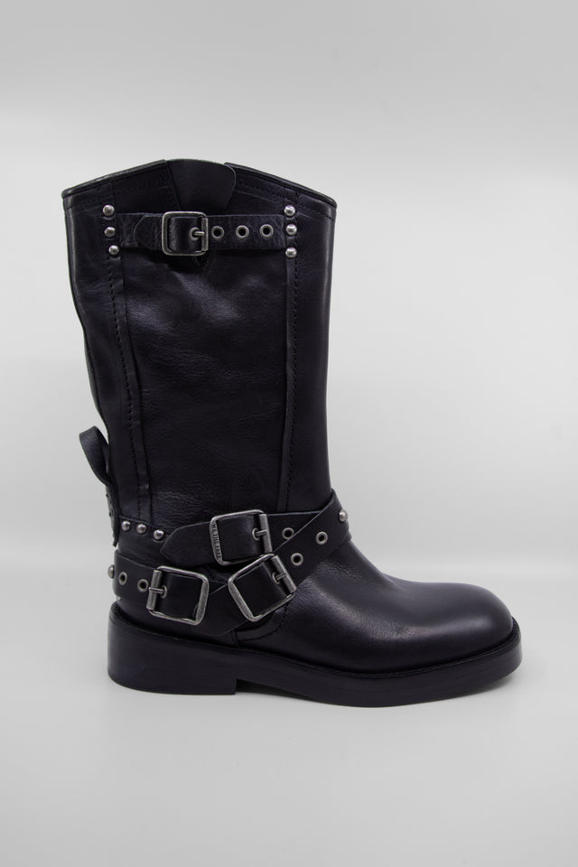 We The Free Janey Engineer Boot Black Women's Boots Free People