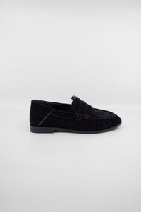 Carry On Loafer Black Oiled Suede Women's Shoes Loafers Free People