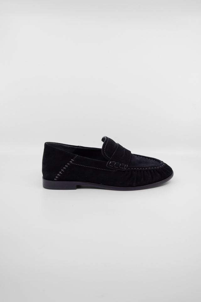 Carry On Loafer Black Oiled Suede Women's Shoes Loafers Free People