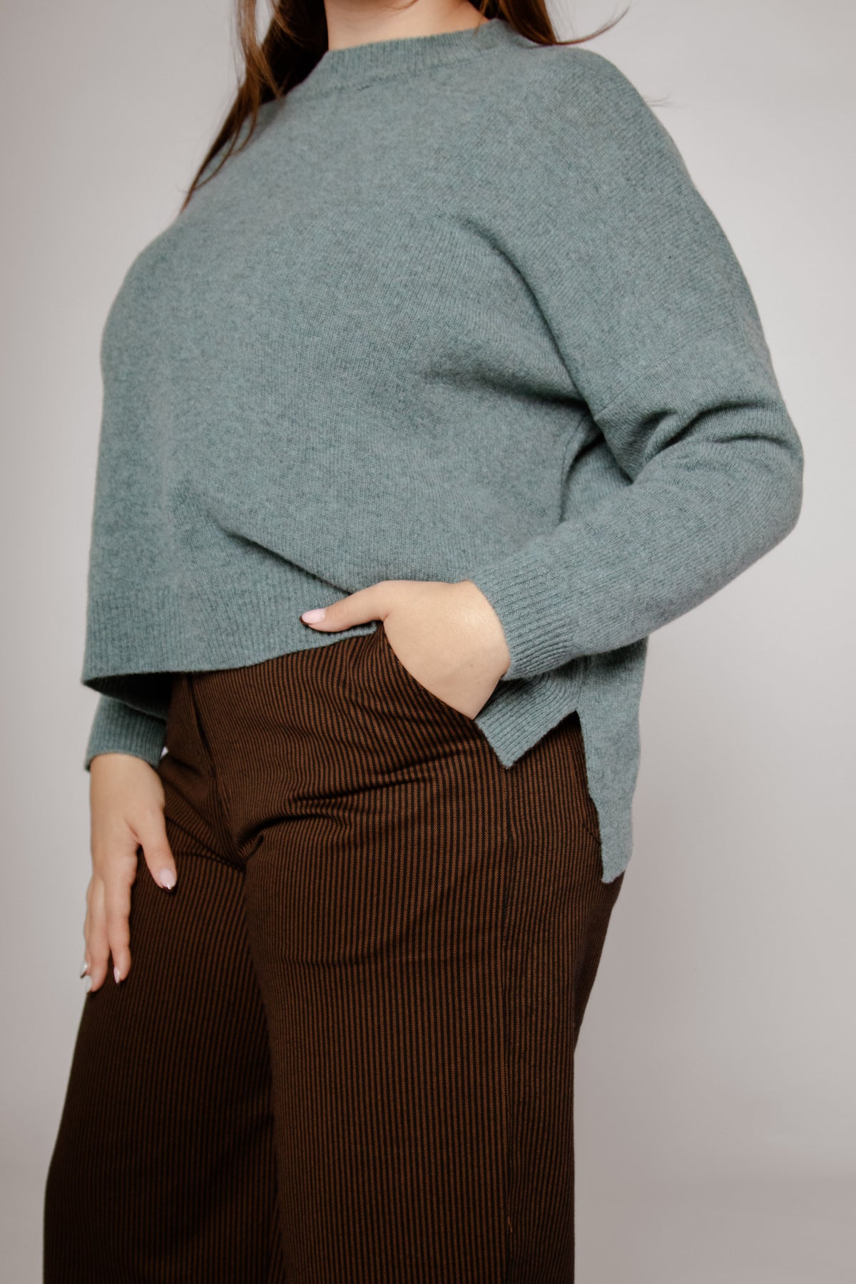 Kate Culottes Cocoa Stripe Twill Women's Bottoms Bibico