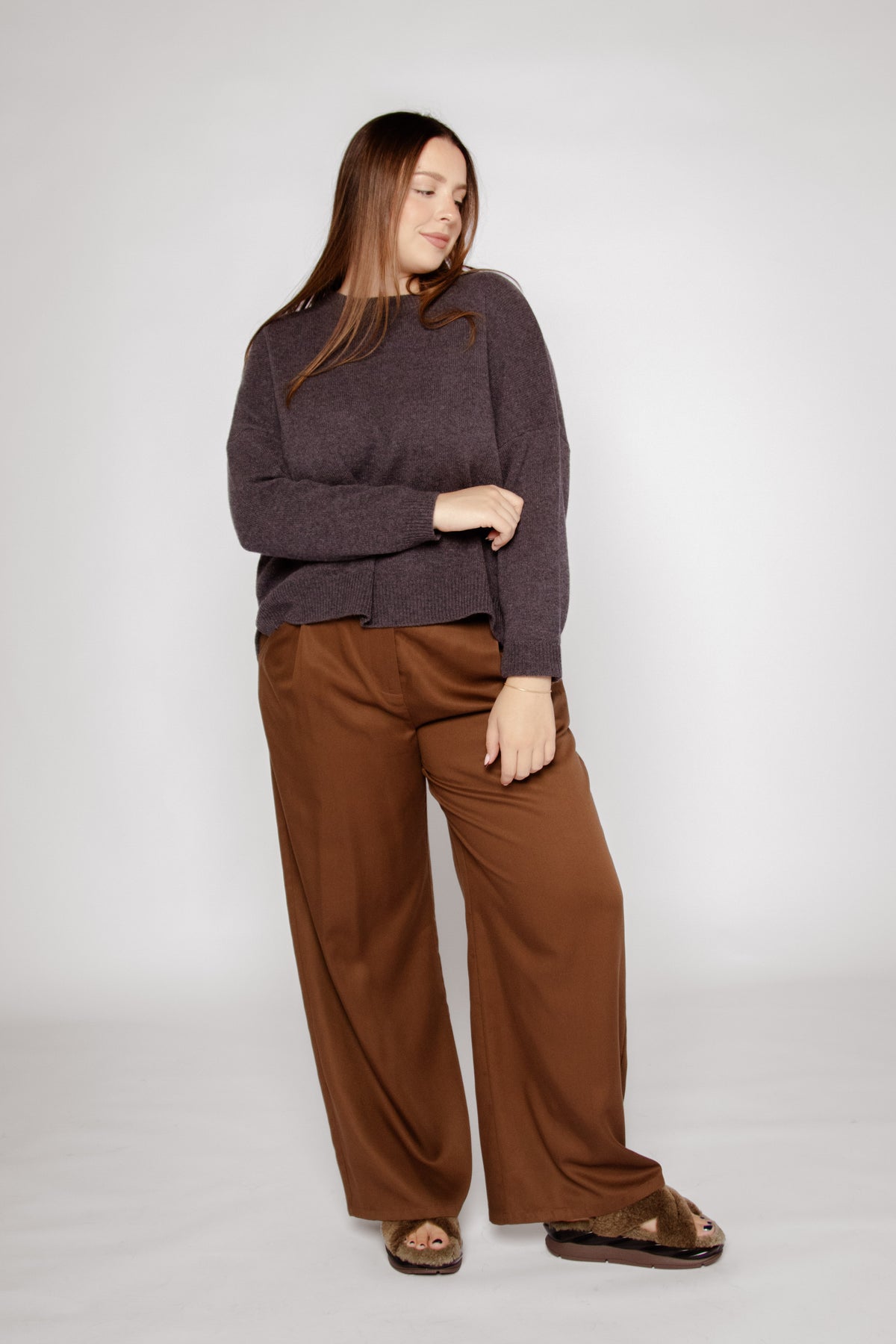 Layla Jumper Grey Marle Women's Tops Bibico