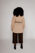 Boucle Trim Overshirt Maple Women's Tops Outerwear Theo