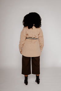 Boucle Trim Overshirt Maple Women's Tops Outerwear Theo