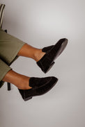 Carry On Loafer Black Oiled Suede Women's Shoes Loafers Free People