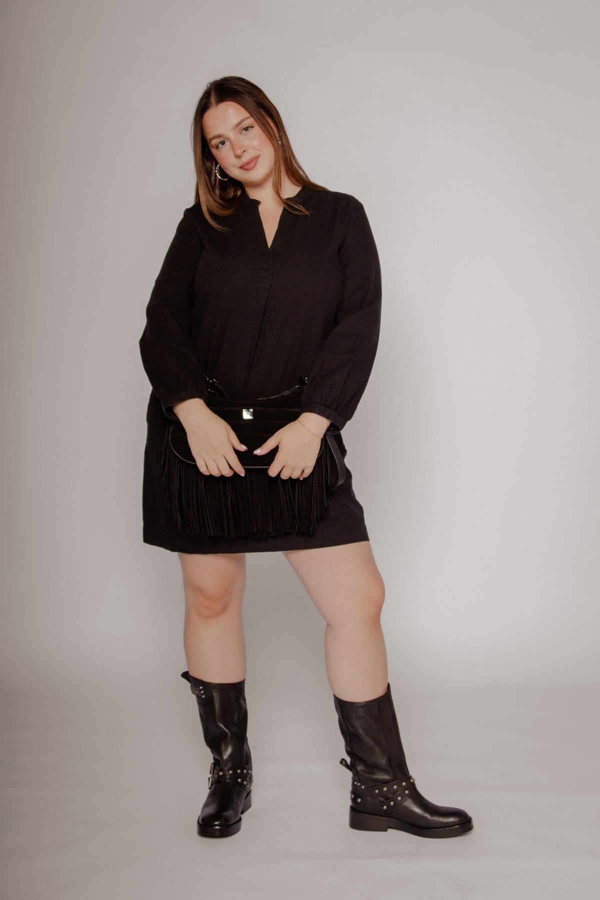 Ls Wren Dress Black Women's Dresses Bibico