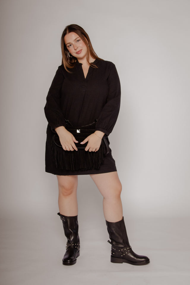 Ls Wren Dress Black Women's Dresses Bibico