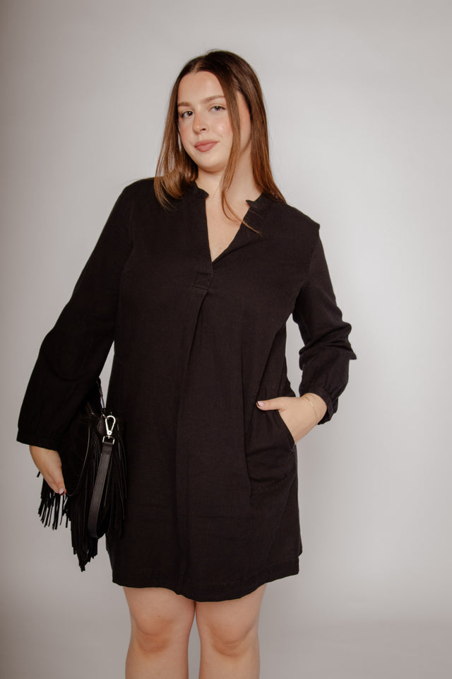 Ls Wren Dress Black Women's Dresses Bibico