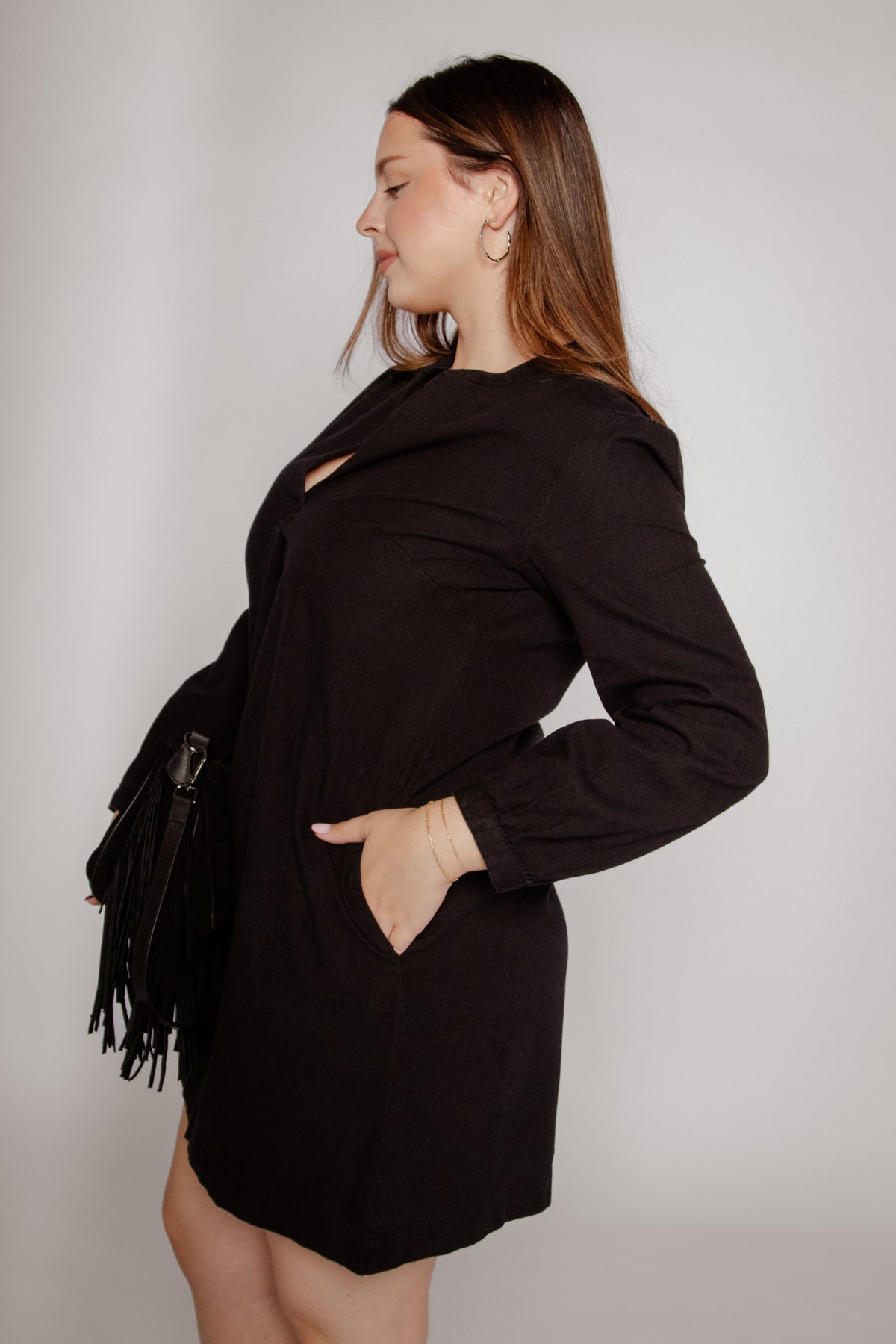 Ls Wren Dress Black Women's Dresses Bibico