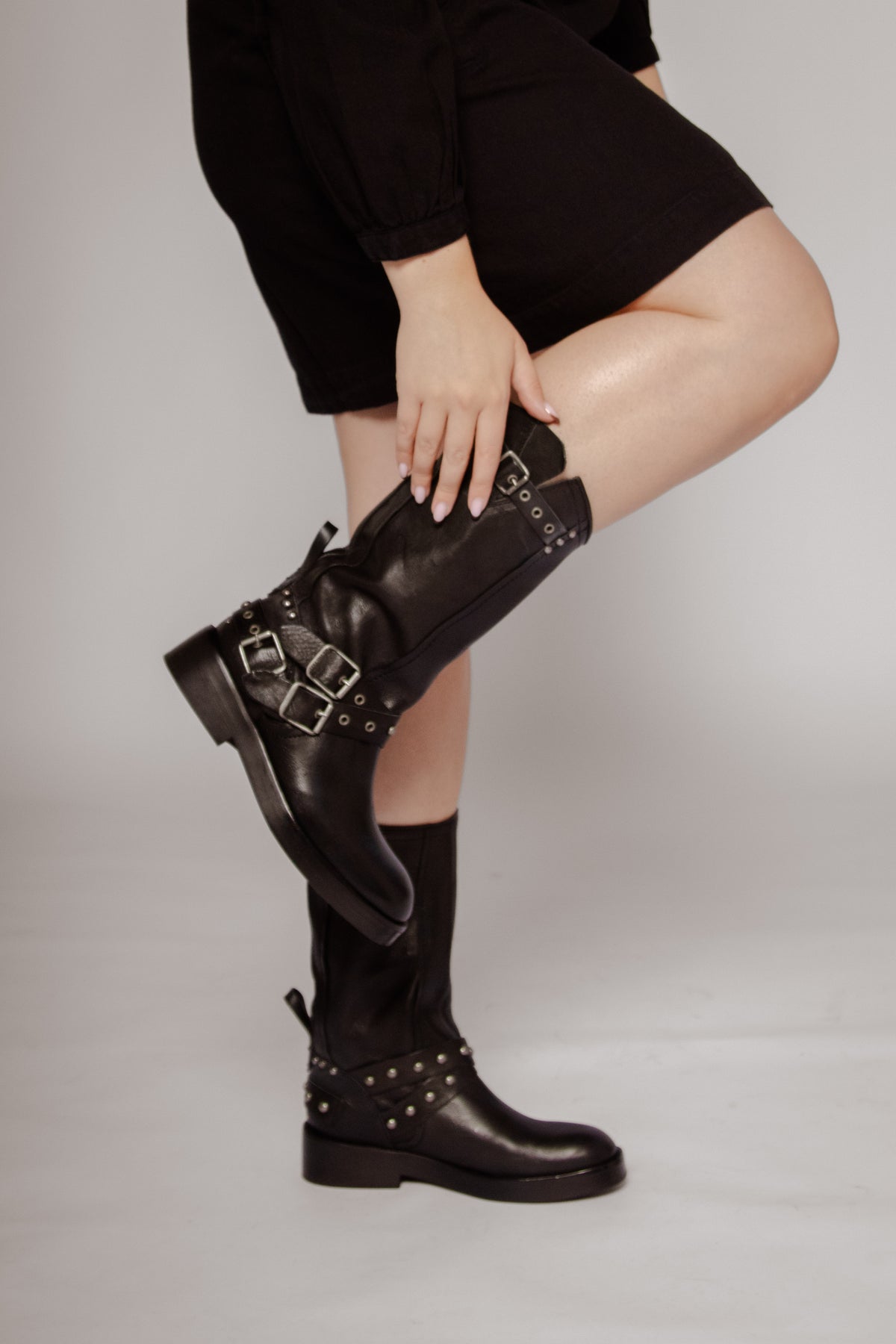 We The Free Janey Engineer Boot Black Women's Boots Free People