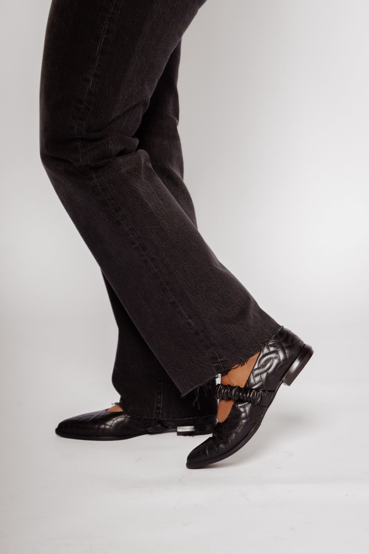 Caty Foulard Black Women's Shoes Flats Homers