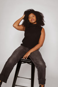 Polly Cashmere Vest Black Women's Tops One Grey Day