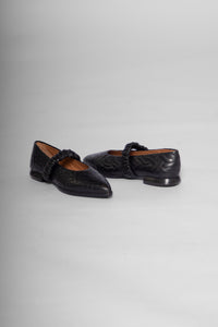 Caty Foulard Black Women's Shoes Flats Homers